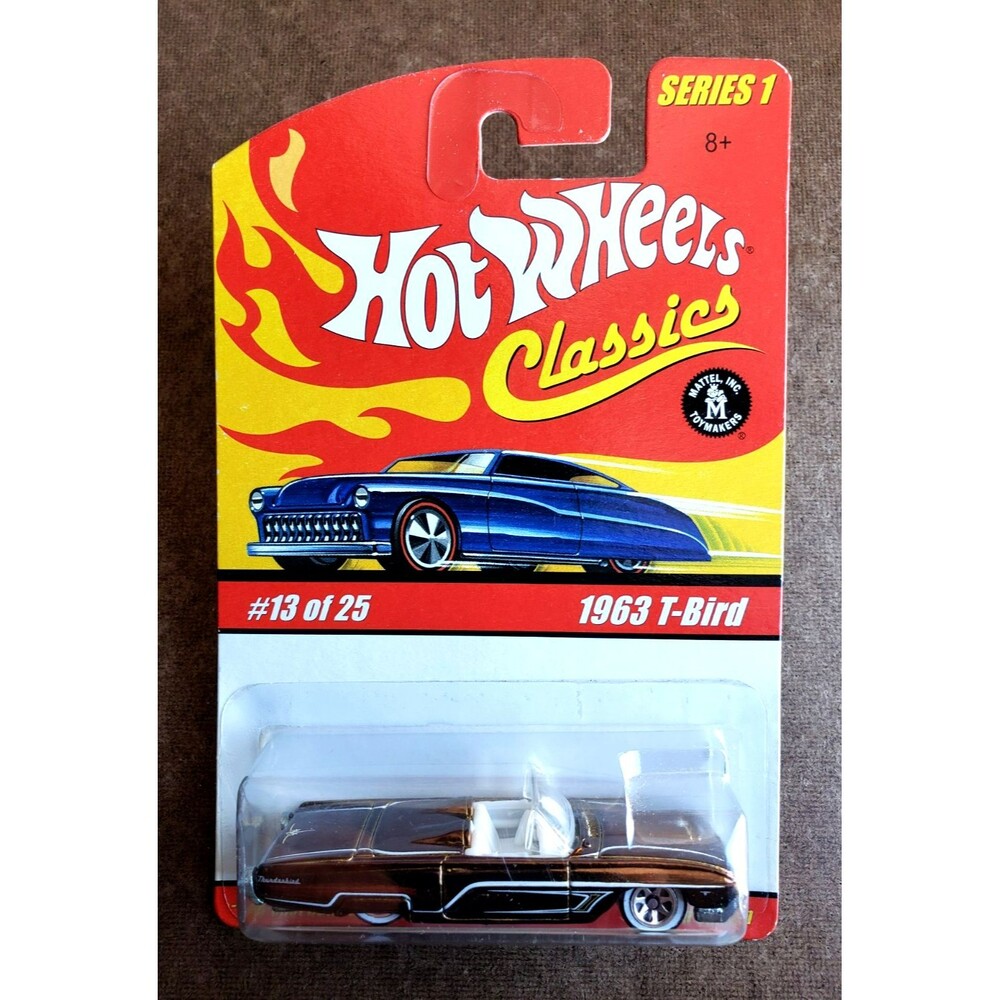 2005 Hot Wheels 1963 FORD T-BIRD Spectraflame Dark GOLD CLASSICS SERIES 1 #13/25